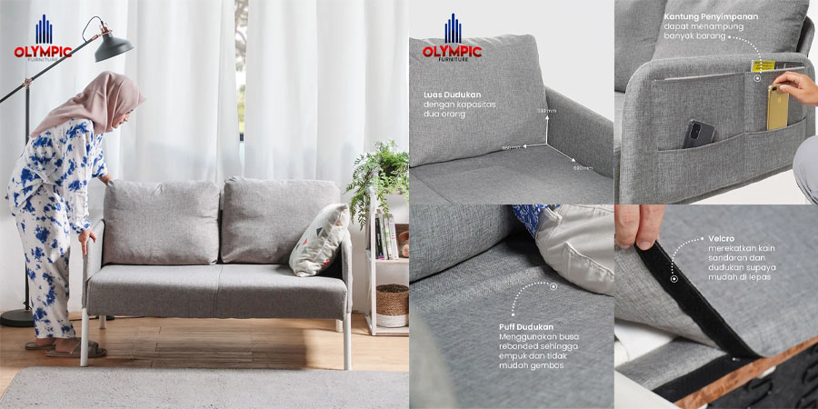 Sofa Knockdown Filbert ruang tamu minimalis